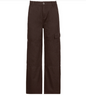 Vintage Wide Leg Cargo Pants for Women - Denim Trousers
