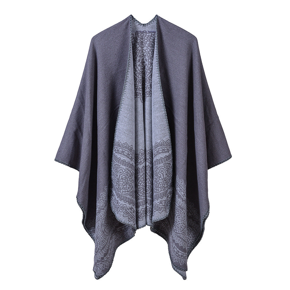 Thickened warm women’s cashmere shawl in a soft, elegant design