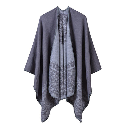 Thickened warm women’s cashmere shawl in a soft, elegant design