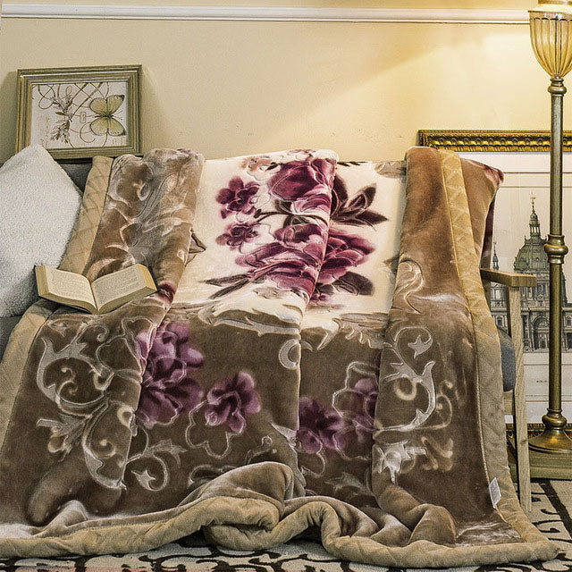 Flannel blanket student single dormitory quilt sheet by My Store, soft bedding fabric close-up