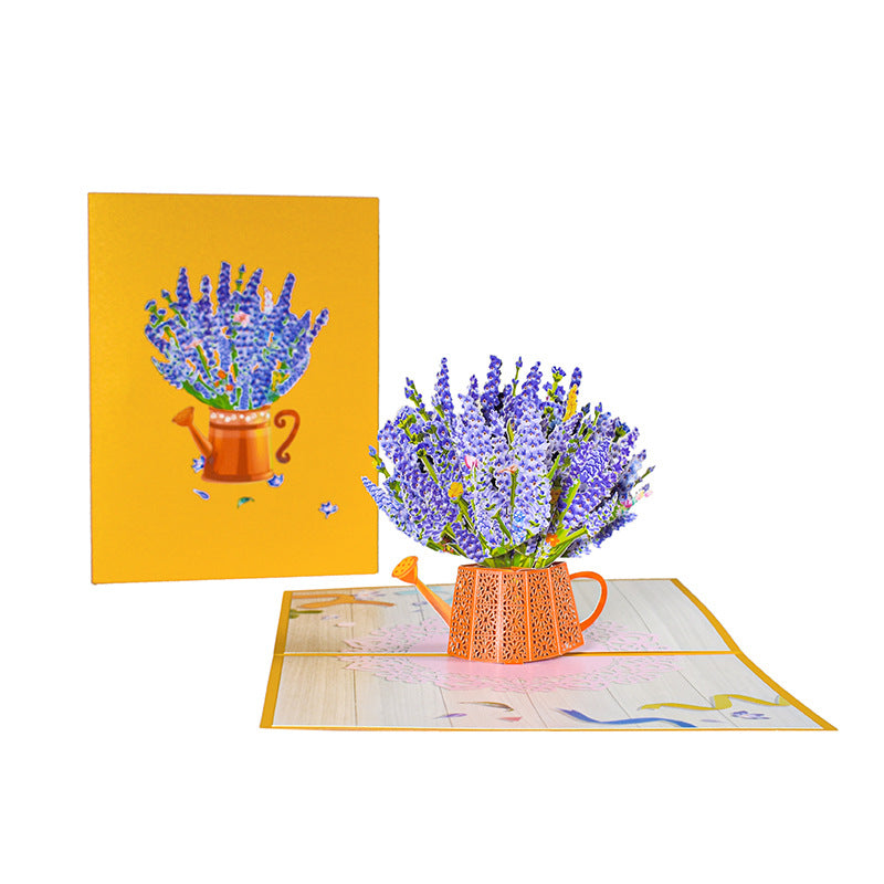 Three-dimensional hand-carved paper blessing greeting card with layered design by My Store