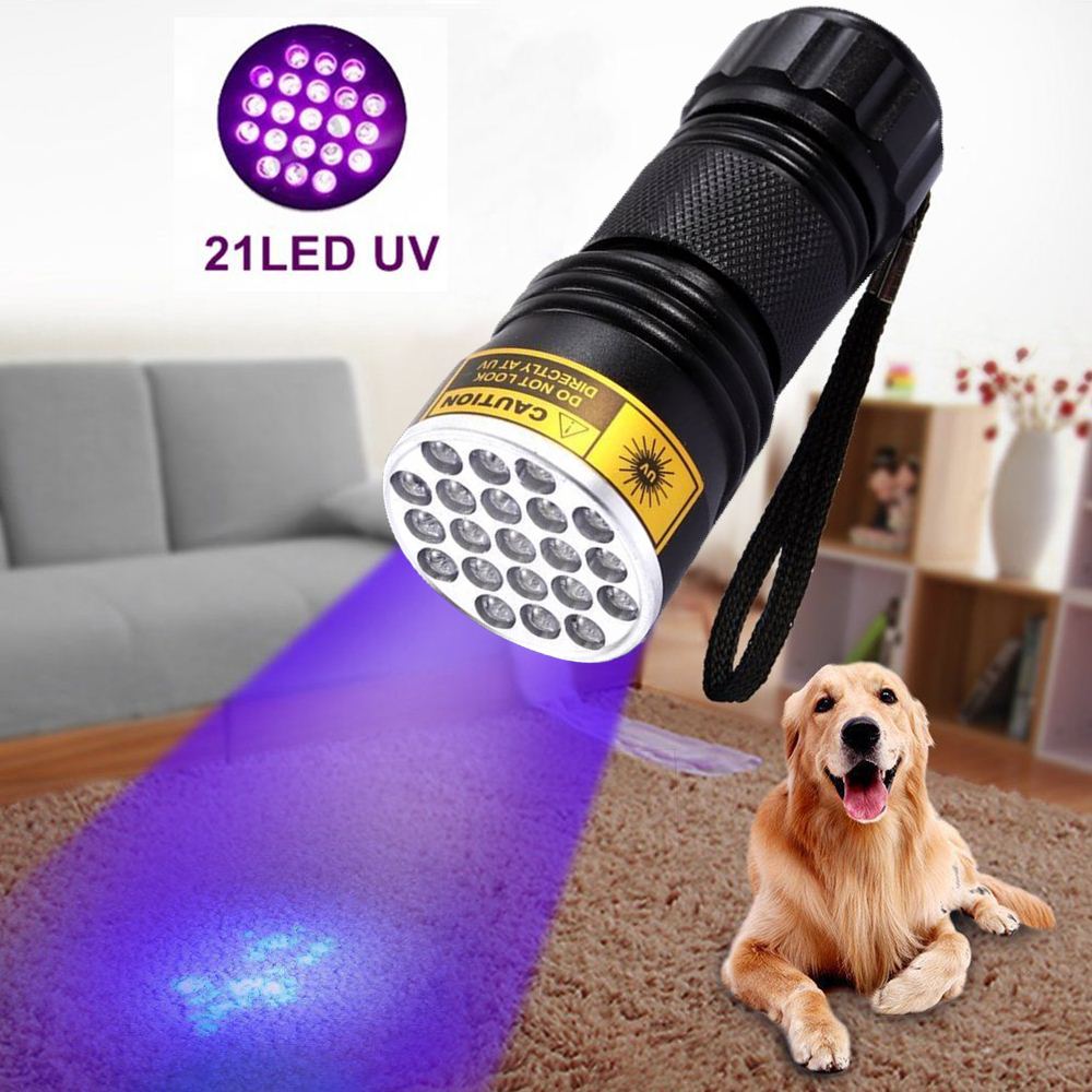 21LED violet UV flashlight for counterfeit detection, handheld design