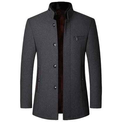 Men's casual stand-collar jacket in a clean, modern design by My Store