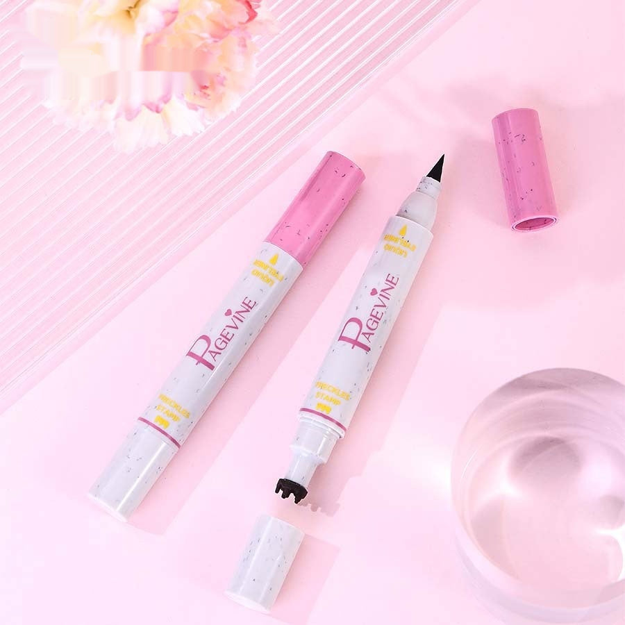 Women's double-headed fleck removal pen liquid eyeliner, black cosmetic pen with dual applicator tips