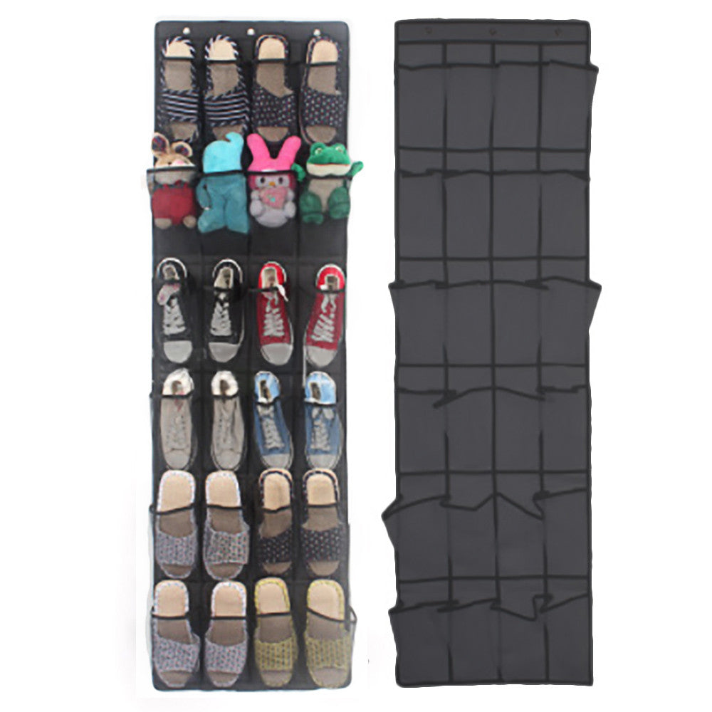 24-pocket shoe space door hanging storage rack organizer over a door