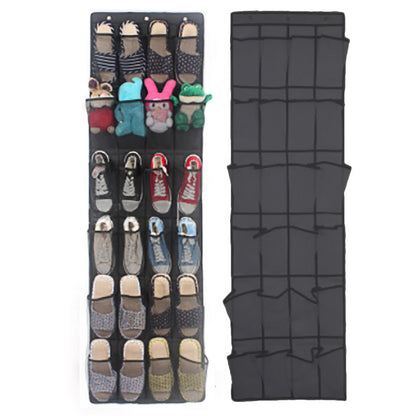 24-pocket shoe space door hanging storage rack organizer over a door