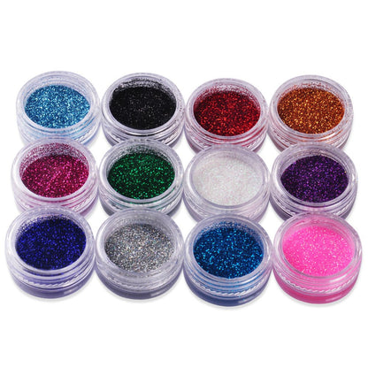 24-color 3D nail art decoration set with assorted colorful embellishments for creative manicures