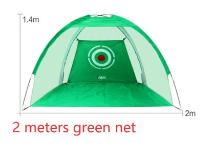 Golf practice net tent hitting cage with mesh sides for outdoor garden grassland training