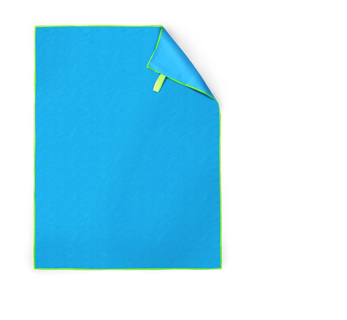 Microfiber double-sided fleece quick-drying portable swimming towel with strap, folded view