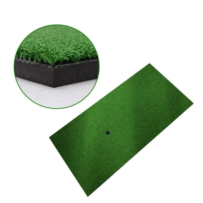 Golf practice mat with textured turf surface for indoor or outdoor swing training