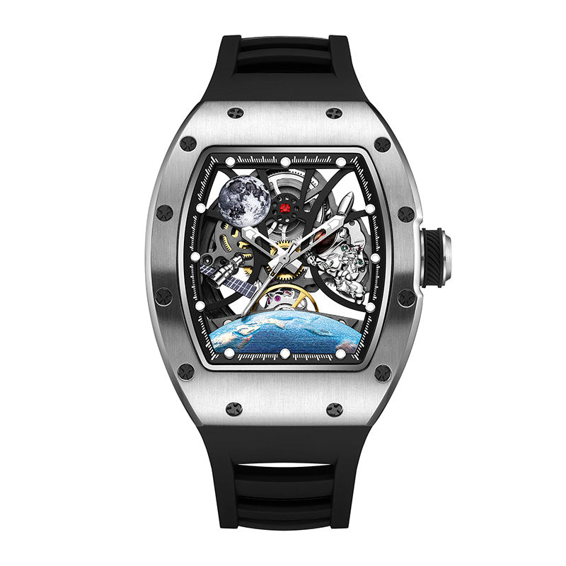Stylish mechanical watch for men with a classic dial and detailed design