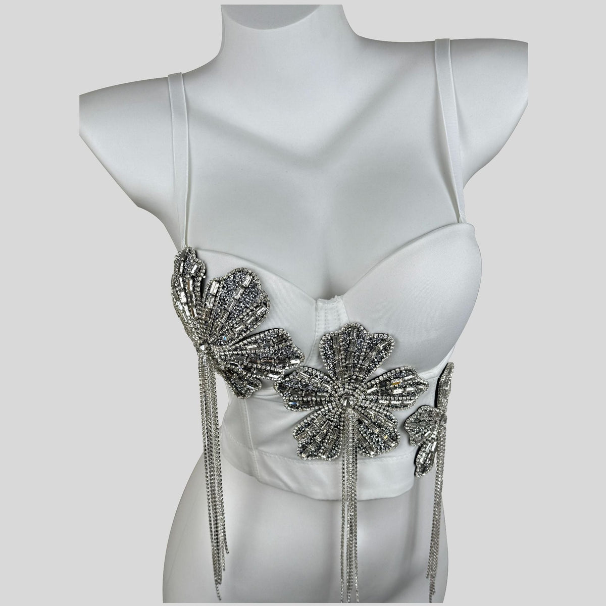 High-end shapewear fishbone corset outerwear with chest pads, front view