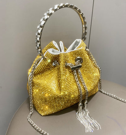 European and American shiny diamond handbag for women, sparkling embellished design, My Store brand