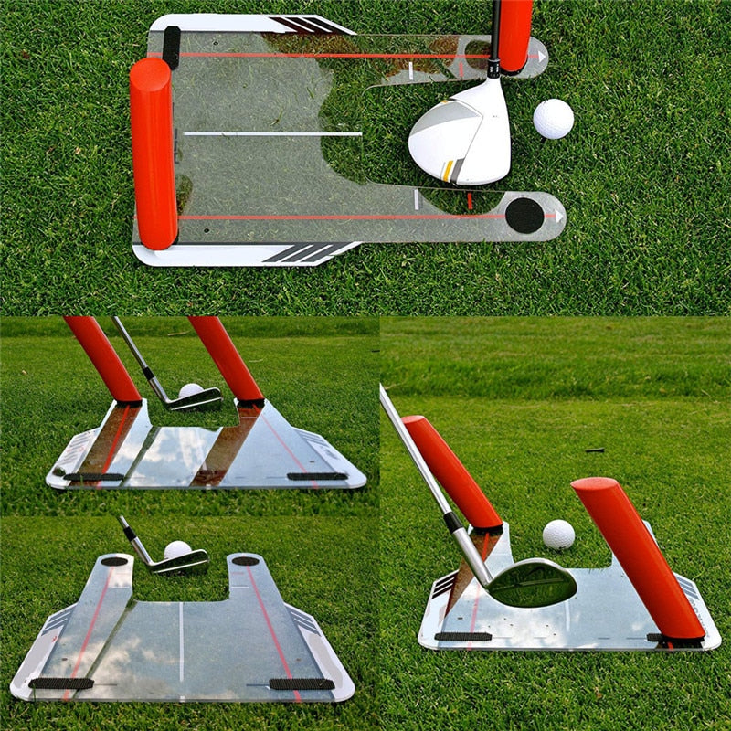 Putting practice mirror and putting practice device with alignment accessories by My Store