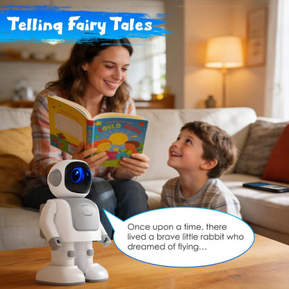 GBruno Store AI dancing robot toy for kids, featuring Bluetooth music, programmable moves, voice assistant, interactive learning and entertainment