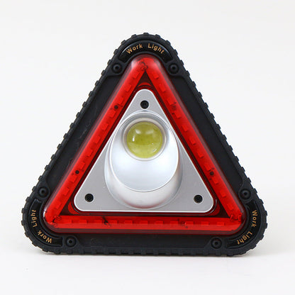 Triangular red warning light by My Store on a plain background