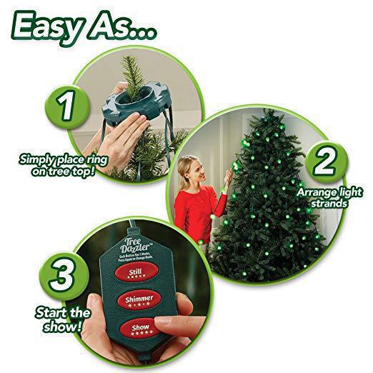 LED Christmas tree decoration lights string with holiday lights, clear bulbs on green wire