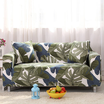 Printed sofa cushion cover in decorative fabric; sofa cover design shown flat for a clear view