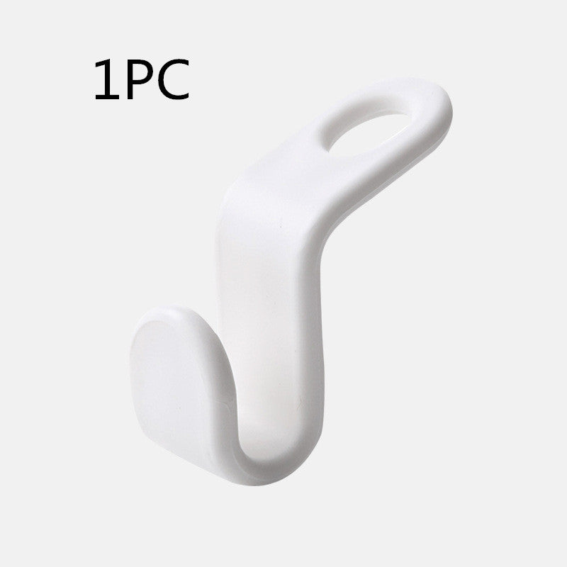 Plastic closet stack hanger rack with multi-function wardrobe hanger hooks for space-saving bedroom storage