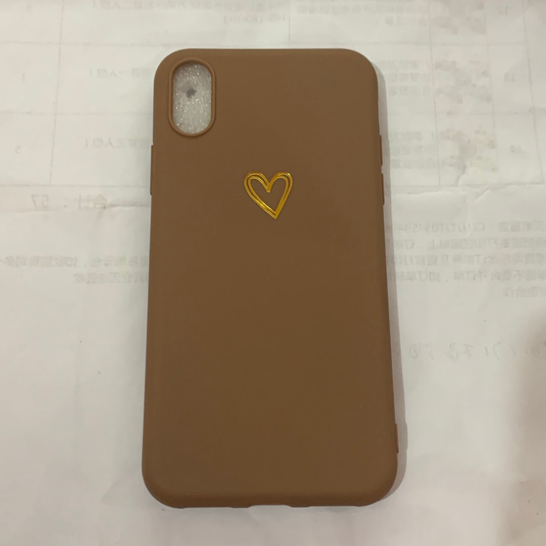 Simple small love iPhone case compatible with Apple, featuring a minimalist heart design