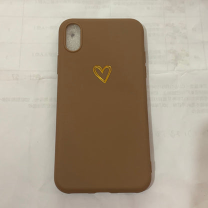 Simple small love iPhone case compatible with Apple, featuring a minimalist heart design