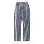 BackupMyFilesNow® Xuanya Classic Straight Jeans shown in a natural pose, featuring a timeless denim design with a straight-leg fit.