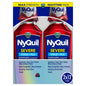 Vicks NyQuil Ultimate Cold & Flu Relief Berry Twin Pack with liquid medication bottles for cold and flu symptoms.
