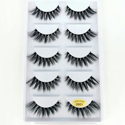 3D mink hair false eyelashes by My Store, showing soft, voluminous curled lashes