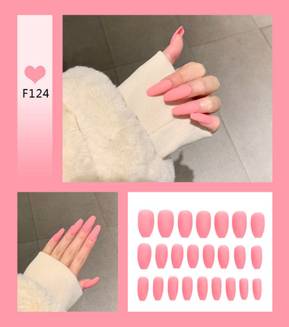 Nail Art Scrub Ballet fake nails by My Store, featuring a ballet-inspired design