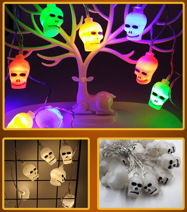 Halloween pumpkin LED string lights lantern decoration glowing orange pumpkins