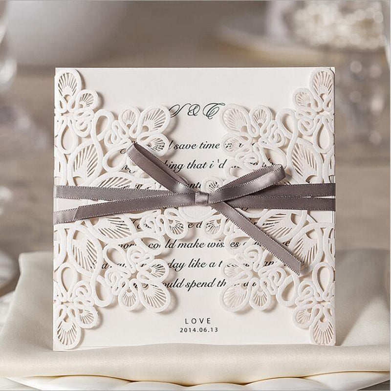 Personalized custom invitation, type 7 design shown on a printed card
