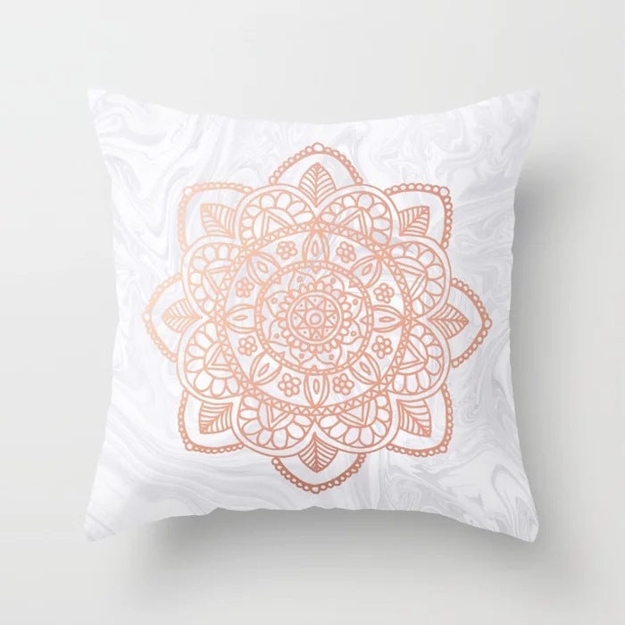 Pink sofa cushion pillowcase, soft decorative cover for living room furniture