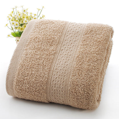 Thickened bath towel beach towel by My Store, soft textured fabric shown flat