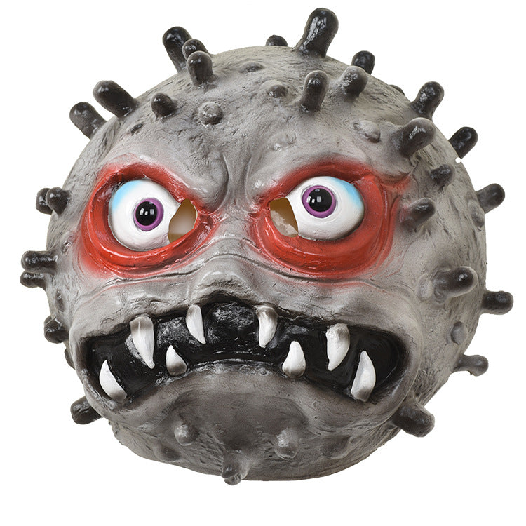 Halloween virus latex headgear mask in detailed creepy design