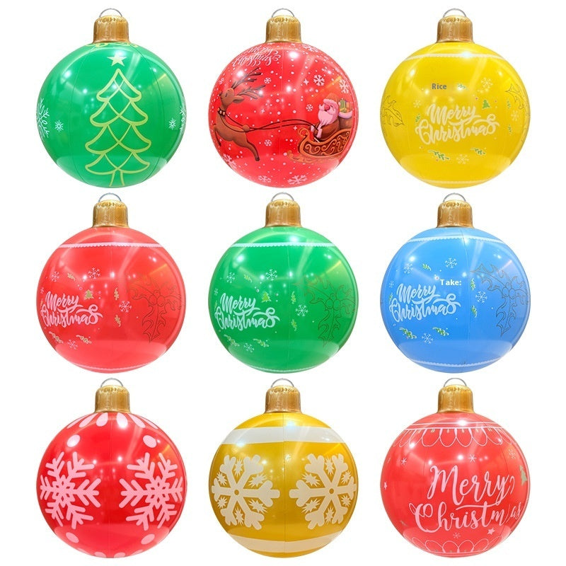 Inflatable Christmas ball outdoor garden decoration in festive holiday colors