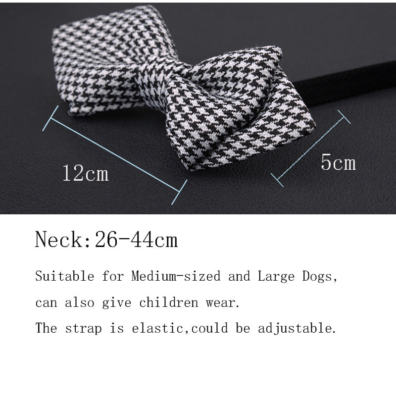 British dog bow tie pet accessory from My Store, patterned fabric necktie for dogs