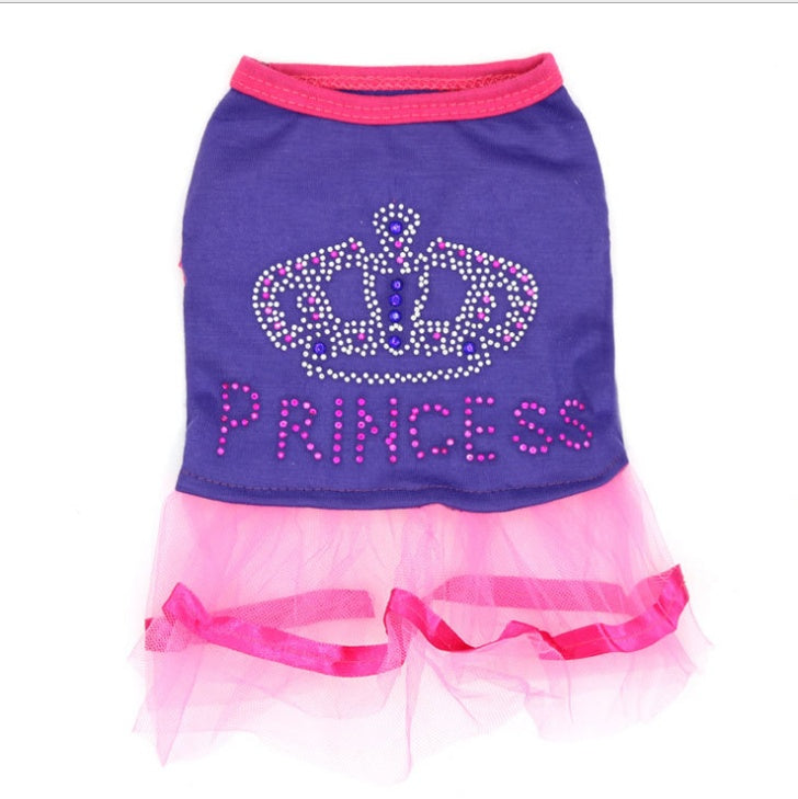 Lace dog skirt displayed on a white background