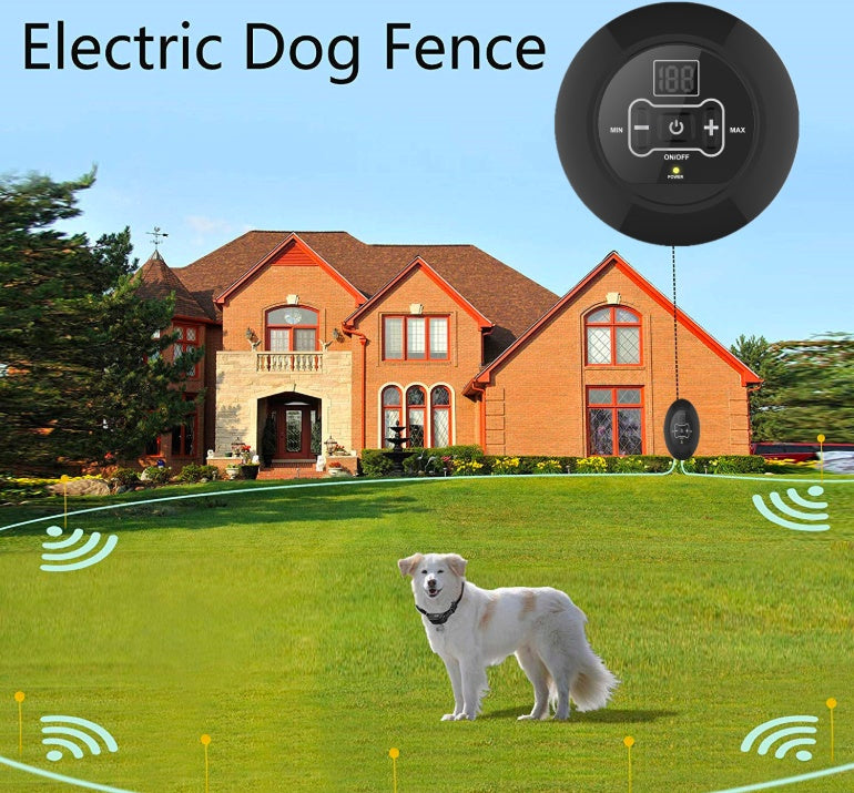 Pet wireless trainer and bark stop device by My Store, compact handheld remote with adjustable collar unit