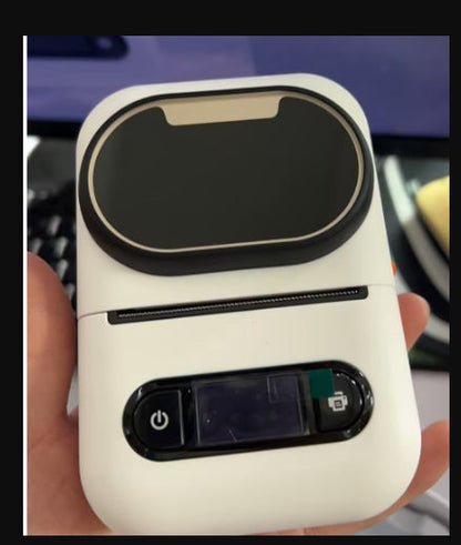 Handheld wireless Bluetooth portable printer by My Store, compact white device with paper output slot