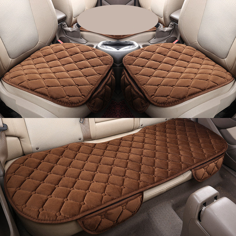 Comfortable plus velvet warm cushion in soft plush fabric, close-up view