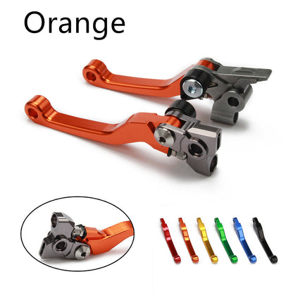 Motorcycle modified horn brake lever, black metal handlebar control close-up