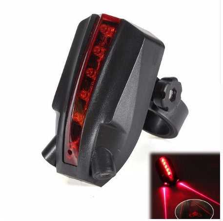 Bicycle laser taillight by My Store, compact rear light projecting red safety lines onto the road