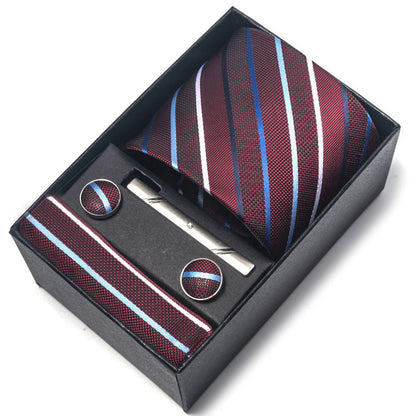 Men's polyester yarn-dyed jacquard formal tie by My Store, detailed woven pattern and classic necktie design