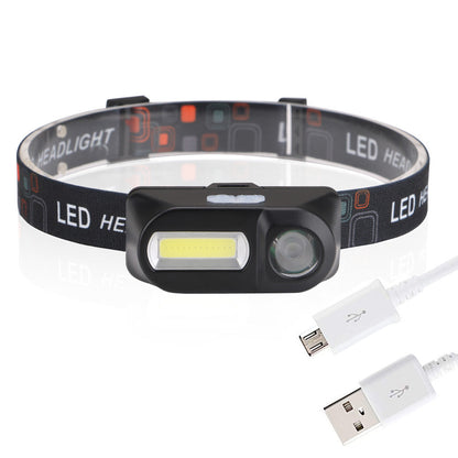 Outdoor camping fishing headlight with adjustable LED beam and comfortable head strap