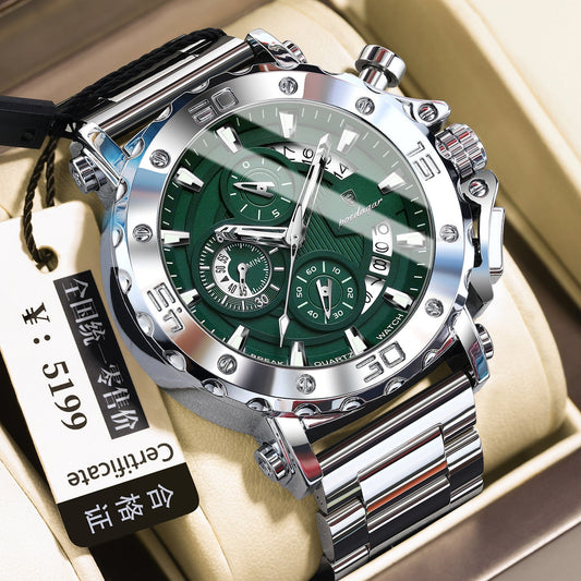 Quartz multifunctional men's watch with luminous hands and waterproof design by My Store