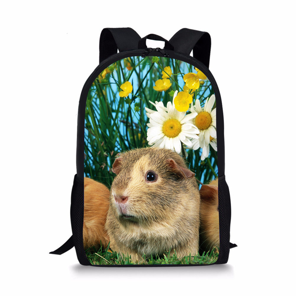 Pug children's backpack for primary school with cute pug design and adjustable shoulder straps