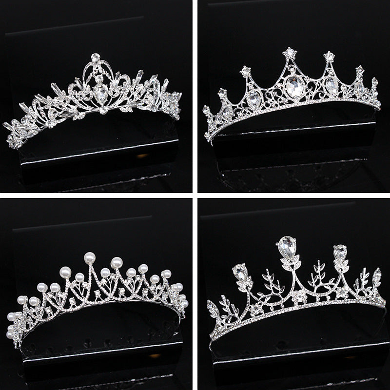 Super Glitter Pearl Rhinestone Headband Headdress with sparkling embellishments and pearl details