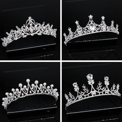 Super Glitter Pearl Rhinestone Headband Headdress with sparkling embellishments and pearl details