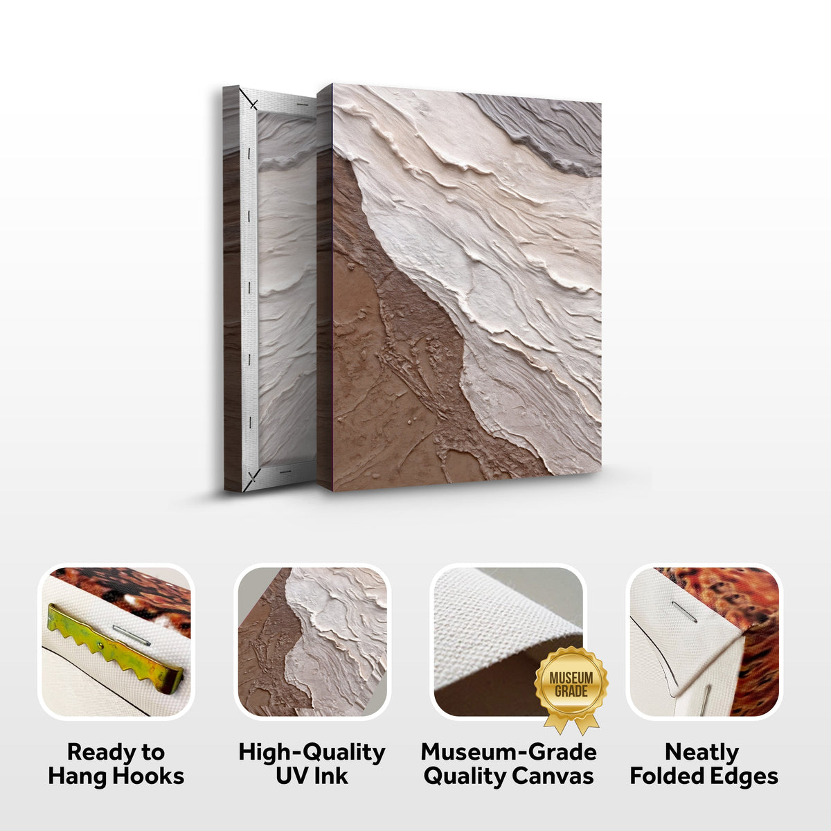 Abstract Earthy Waves Wall Art