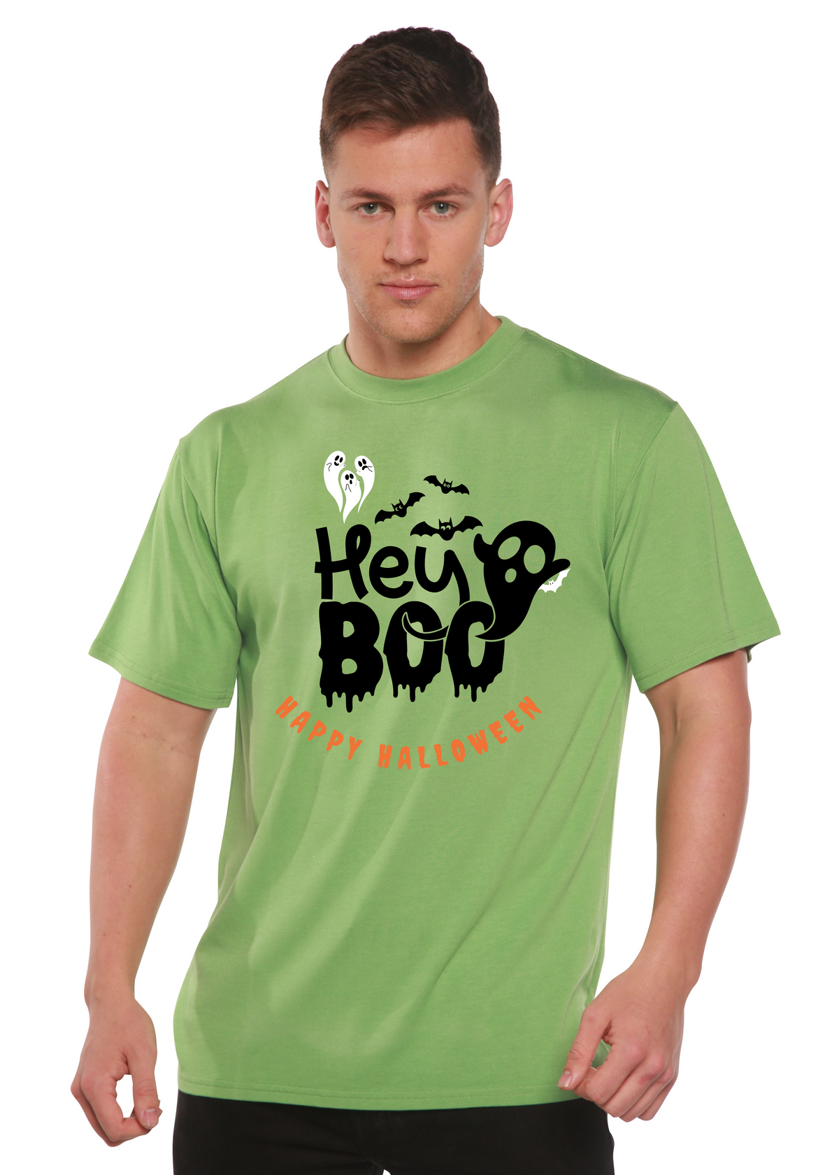 Men's printed graphic t-shirt from Spun Bamboo made of bamboo viscose and organic cotton, featuring a colorful design on the front.